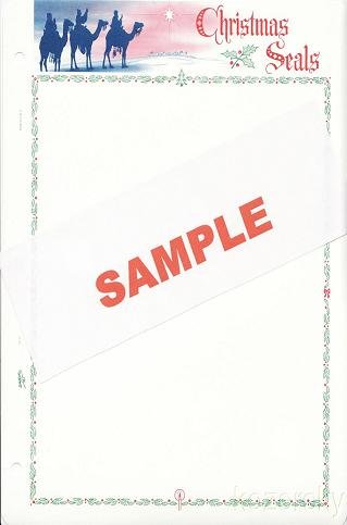 White Ace Blank Christmas Seal Album Pages