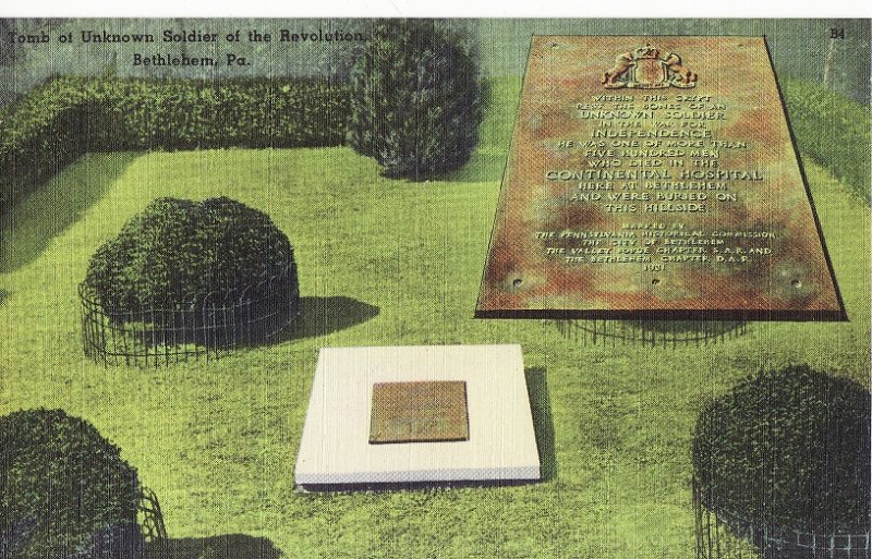 Tomb of Unknown Soldier of the Revolution. Bethlehem, Pennsylvania