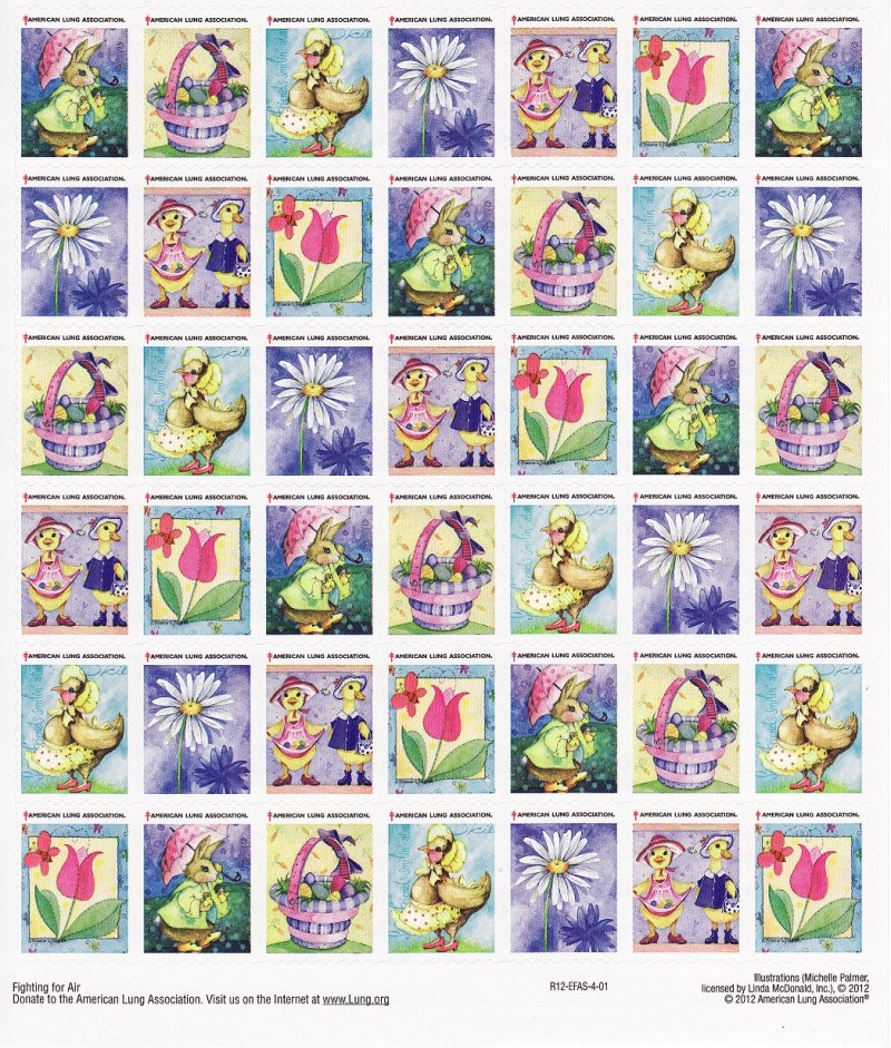  2012-1x1, 2012 U.S. National Christmas Seals Sheet, R13-CSCS-4-01