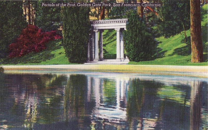 Portals of the Past, Golden Gate Park. San Francisco, CA.  Linen Postcard.