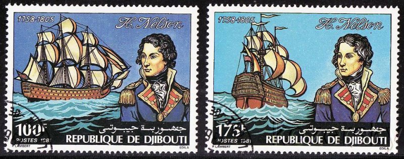 Djibouti 531-2, Lord Nelson and Victory, Ship, NH