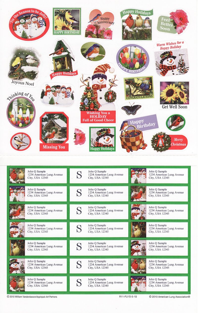 2010-1.6x3, 2010 ALA Greeting Stickers & Address Labels, R11-FUIS-5-10
