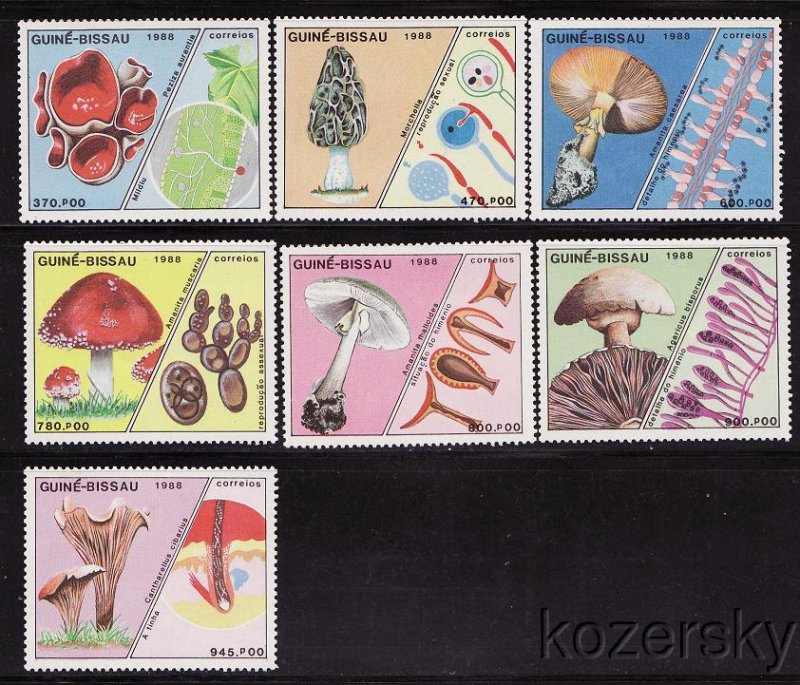 Guinea-Bissau  765-71, Mushrooms, MNH