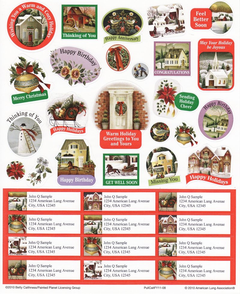  2010-T3x, 2010 U.S. Christmas Seal Test Design Sheet, R11-CSCS-4-08