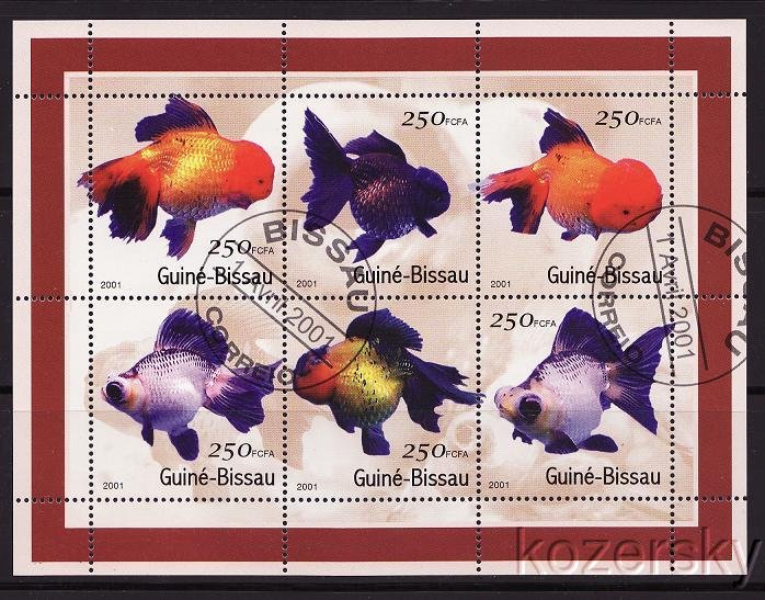 Guinea-Bissau 1516-21, Tropical Fish, Sheet/6, NH