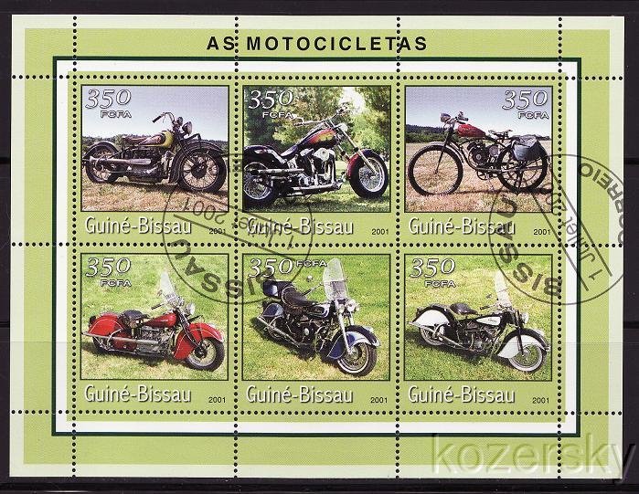 Guinea-Bissau 1761-66, Motorcycles, Sheet/6, NH