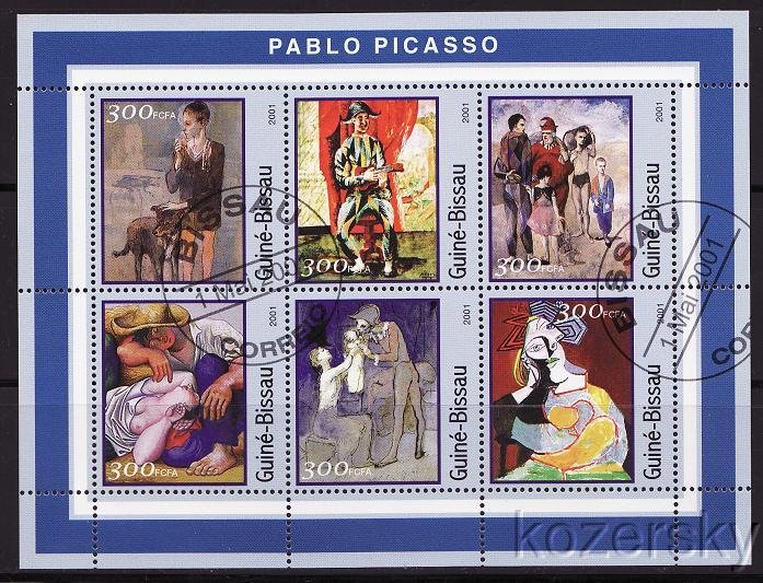 Guinea-Bissau 1666-71, Pablo Picasso Paintings, Sheet/6, NH