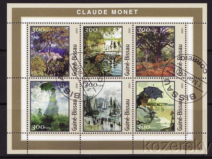 Guinea-Bissau 1612-17, Claude Monet Paintings, Sheet/6, NH