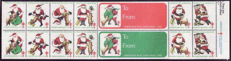   82-1, 1982 U.S. National Christmas Seals Block, As Required, Perf 13