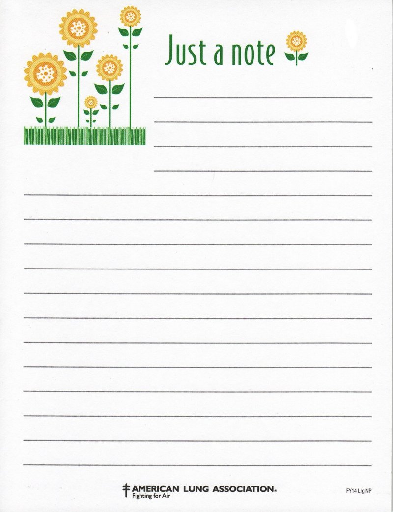 NP114-S1, 2014 U.S. Spring Charity Seals Spring Themed Notepad, FY14LrgNP
