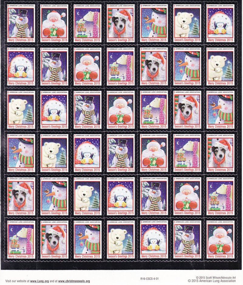    115-1x1, 2015 U.S. National Christmas Seals Sheet, R16-CSCS-4-01
