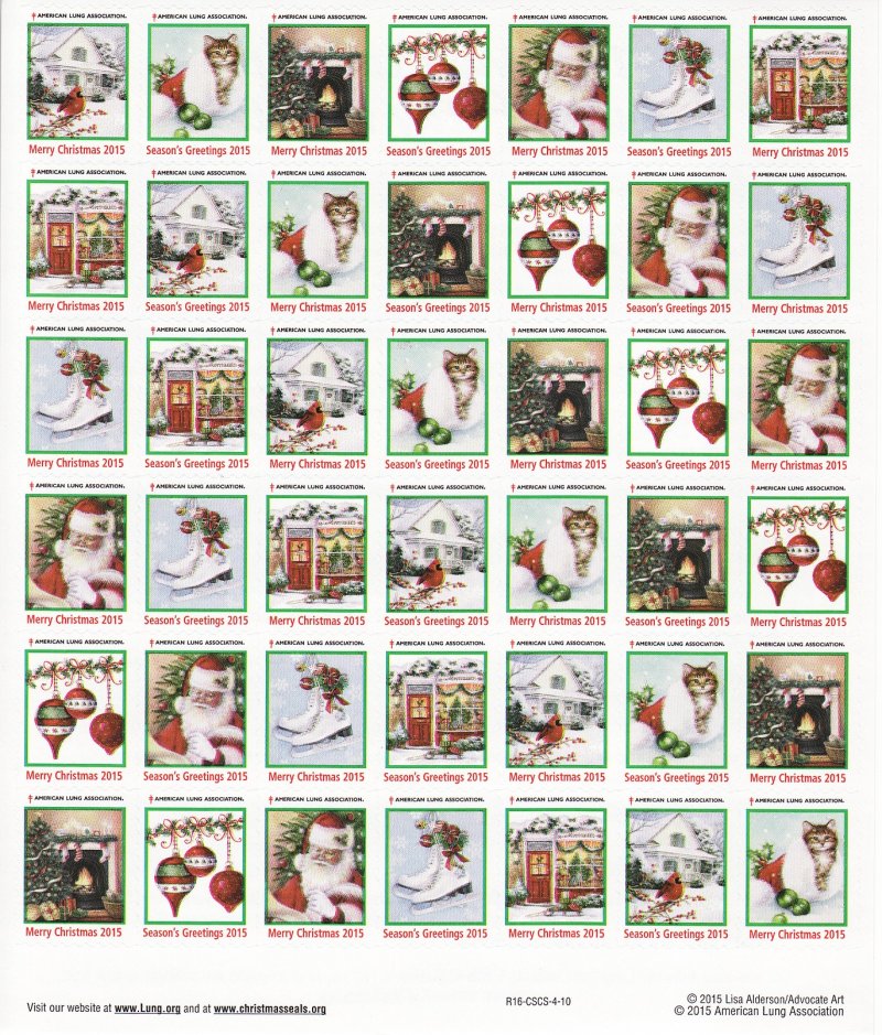 2015-T5x, 2015 U.S. Christmas Seals Test Designs Sheet, R16-CSCS-4-10