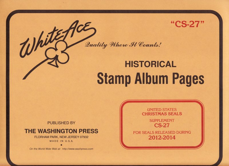       White Ace U.S. Christmas Seal Album Pages, Supplement CS-27, 2012-2014
