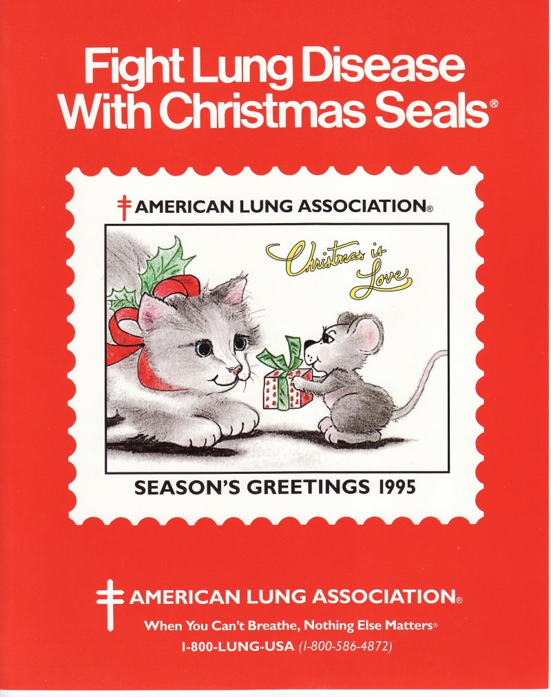 1995 U.S. Christmas Seals Counter Top Placard