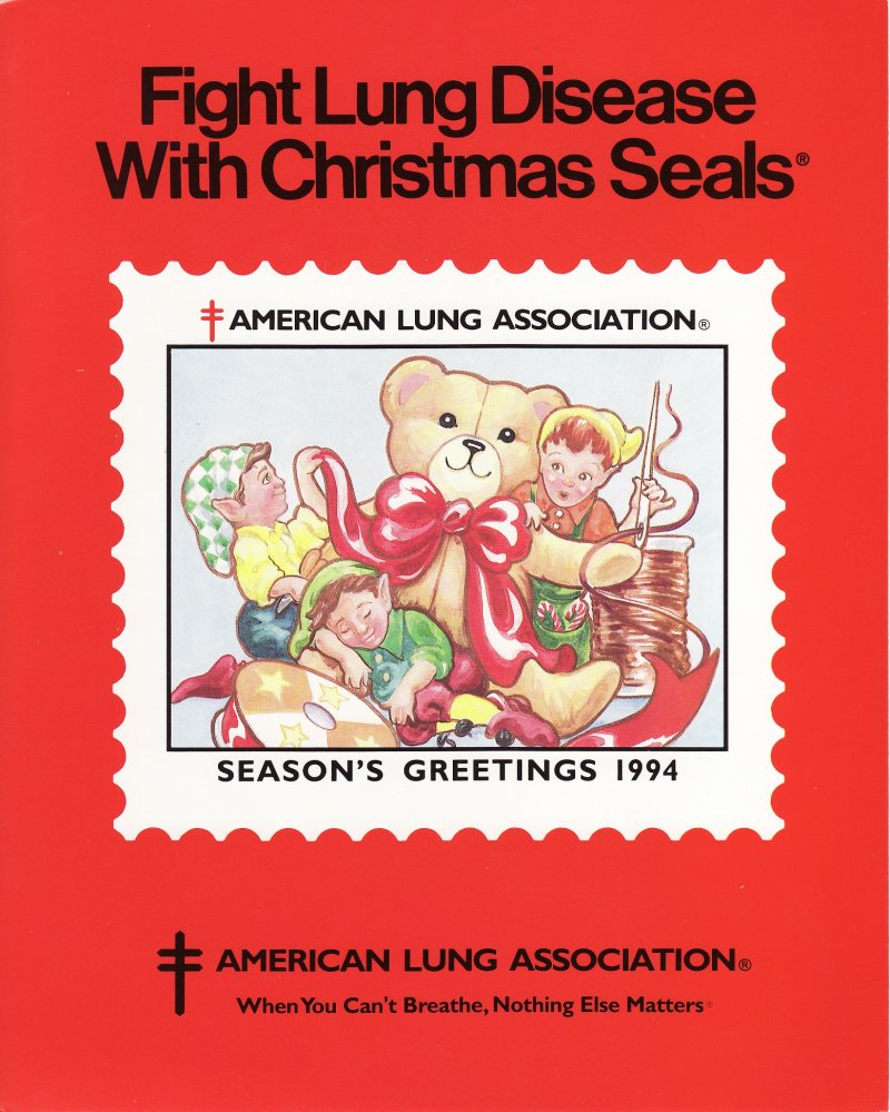 1994 ALA U.S. Christmas Seals Counter Top Placard