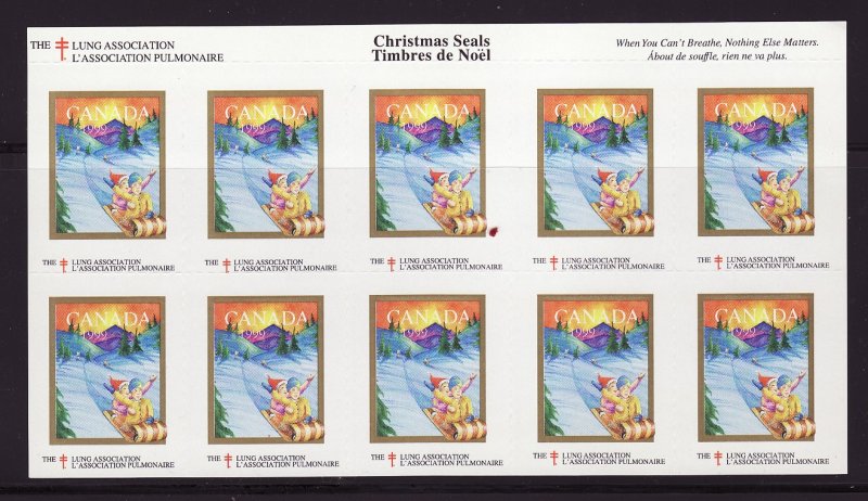 Canada 82Yx, 1999 CLA Canada Christmas Charity Seals Sheet 