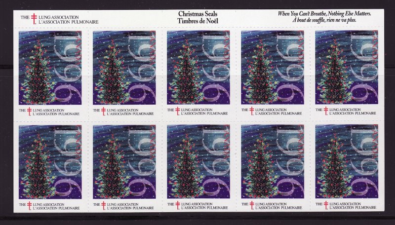 Canada 82Sx, 1996 CLA Canada Christmas Charity Seals Sheet
