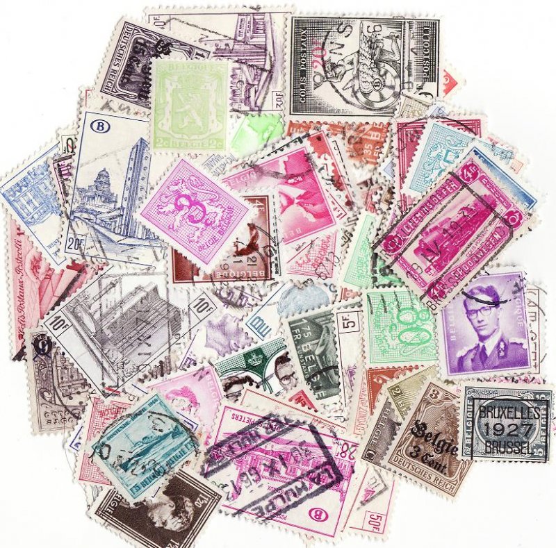 Belgium Stamp Packet, 300 different stamps from Belgium