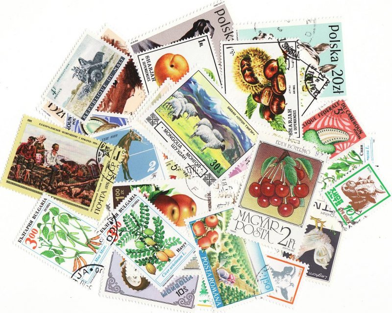 Agriculture on Stamps, Topical Stamp Packet,  50 different stamps