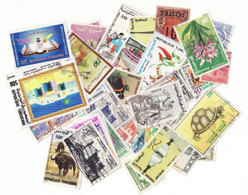 Tunisia Stamp Packet, 300 different stamps from Tunisia