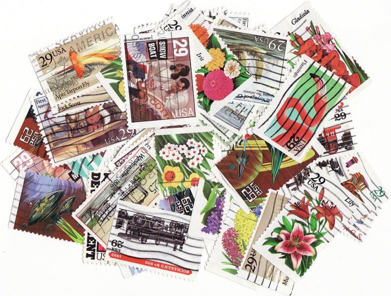 U.S. Se-Tenant Stamps, Stamp Packet Collection,  50 different stamps