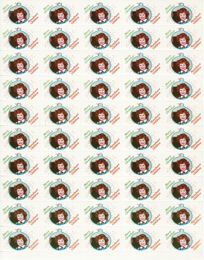 Moose 2-350.13x, 1966 Mooseheart Charity Seals Sheet