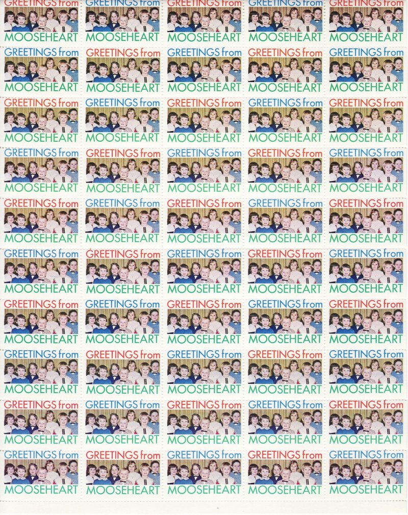 Moose 2-350.15x, 1968 Mooseheart Charity Seals Sheet