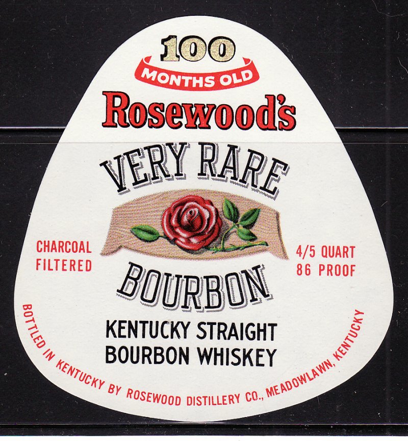 Rosewood's Kentucky Straight Bourbon Whiskey Label