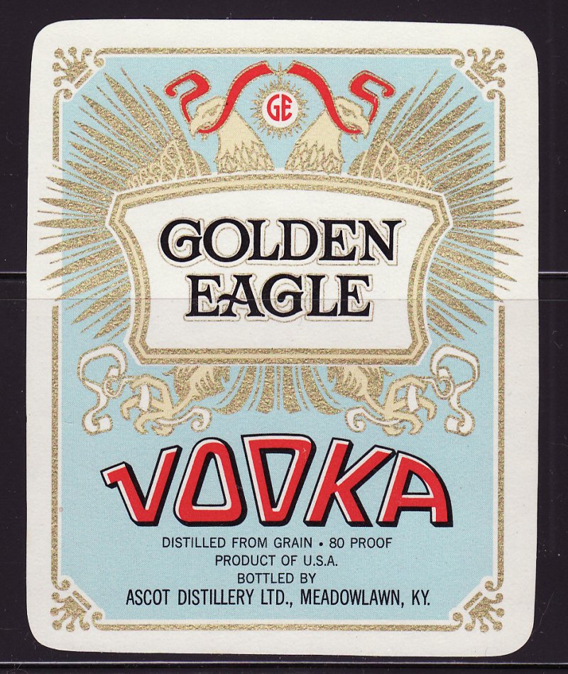 Golden Eagle Brand Vodka Label