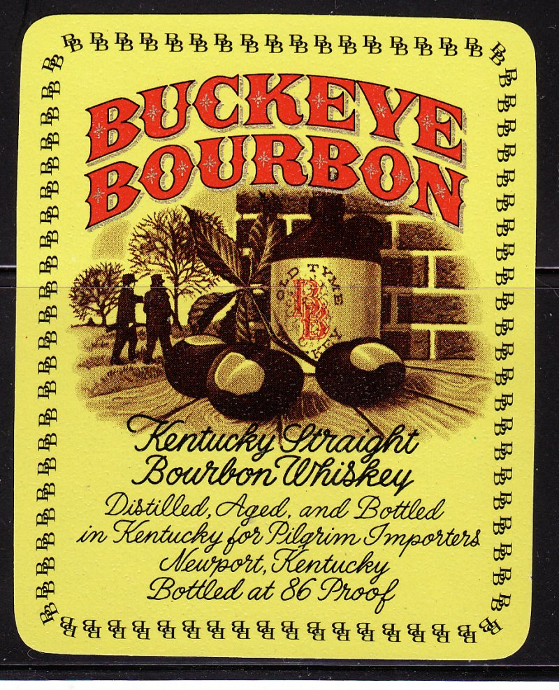 Buckeye Bourbon Kentucky Straight Bourbon Whiskey Label