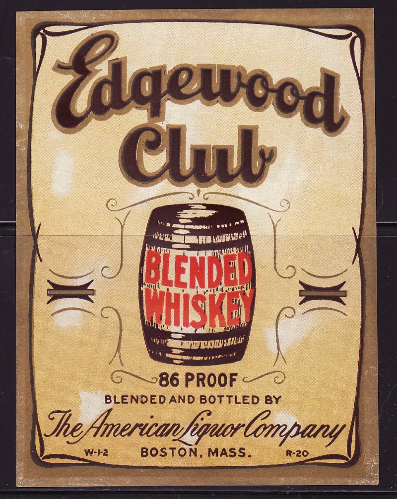 Edgewood Club Blended Whiskey Label