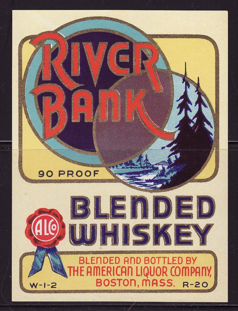 River Bank Blended Whiskey Label