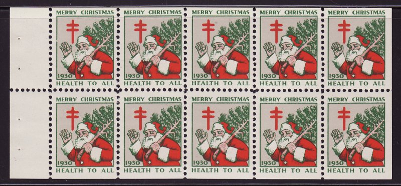  1930-1.4xA, WX55d, 1930 U.S. Christmas Seals Booklet Pane, pos 3