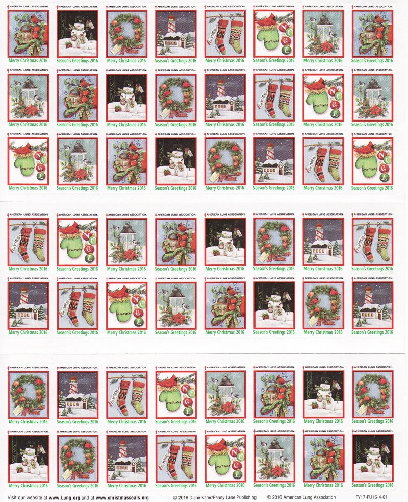   116-1x2, 2016 U.S. National Christmas Seals Sheet, R17-FU1S-4-01