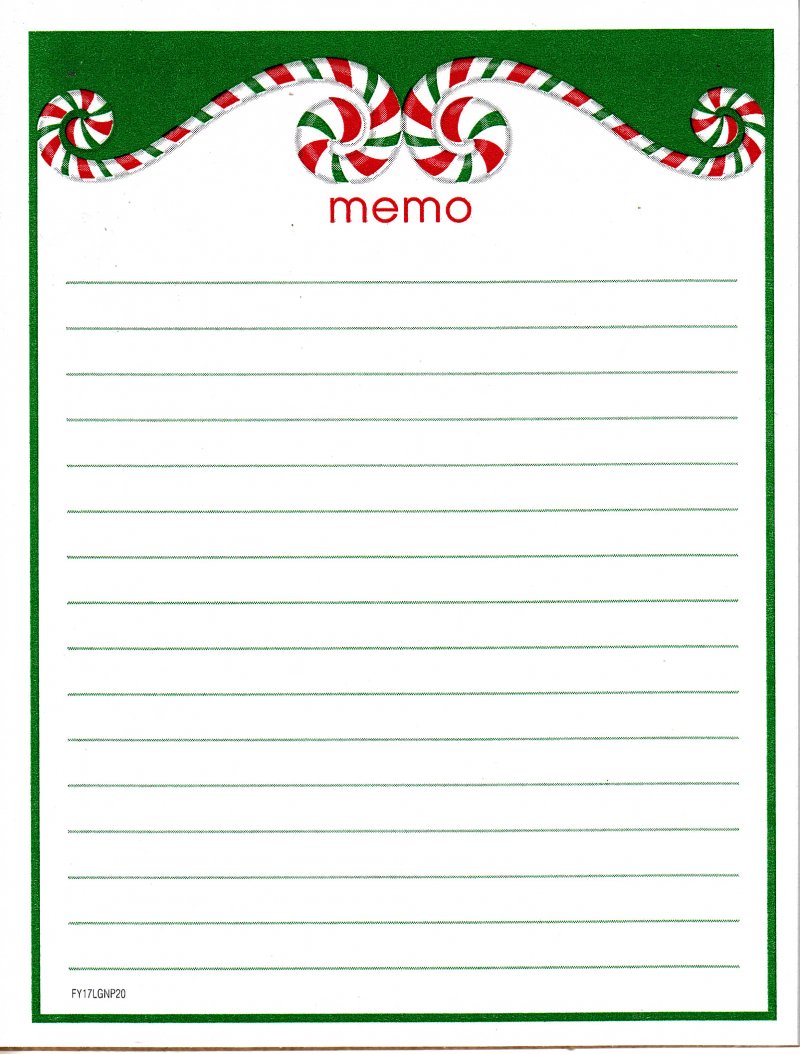 MP116-1, 2016 U.S. Christmas Seals Themed Memo Pad, FY17LGNP20