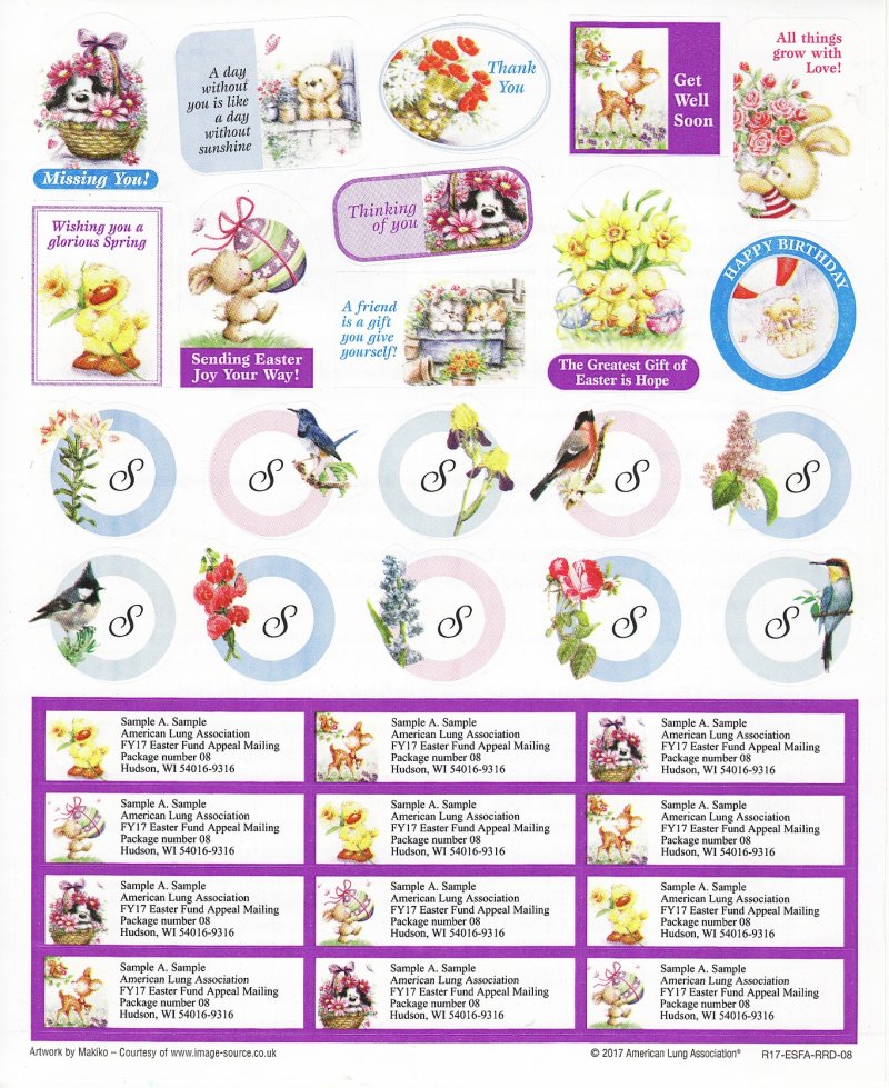 117-ST2.6x, 2017 ALA Test Design Spring Seals Stickers & Labels, R17-ESFA-RRD-08