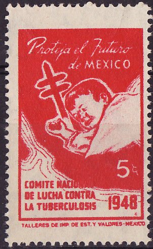  Mexico 6, 1948 Mexico TB Charity Seal