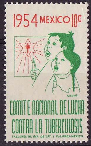 Mexico 12, 1954 Mexico TB Charity Seal
