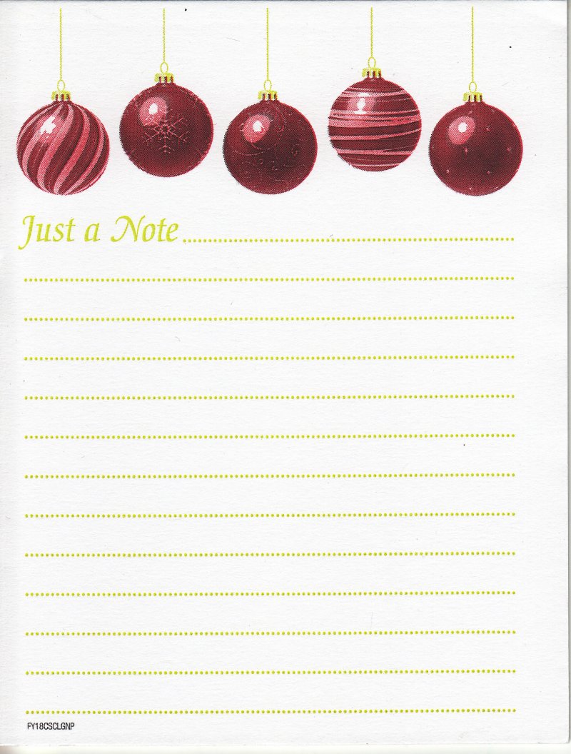 NP118-1, 2018 ALA U.S. Christmas Seals Themed Notepad, FY18CSCLGNP