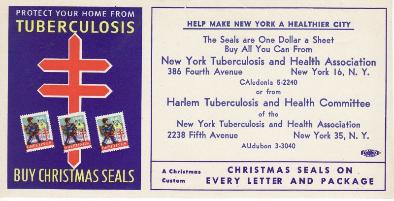 PI-1945, 1945 U.S. Christmas Seals, New York Local Package Insert