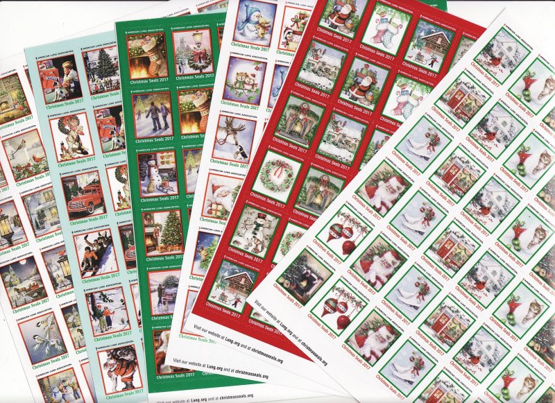 2018 U.S. Christmas Seals Test Designs Sheet Collection 