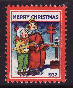 1932-1, WX64, 1932 U.S. Christmas Seal, Plate B, perf. 12 1/2 x 12 3/4