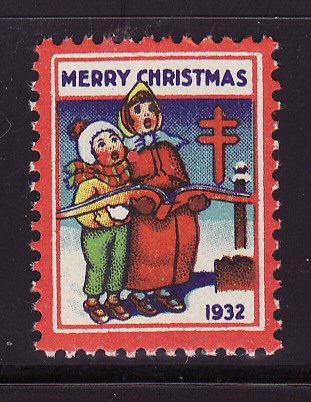 1932-2, WX65, 1932 U.S. Christmas Seal, Plate A, perf. 12 