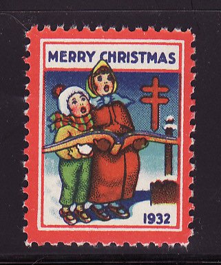 1932-3, WX66, 1932 U.S. Christmas Seal, Plate A, perf. 12 1/2