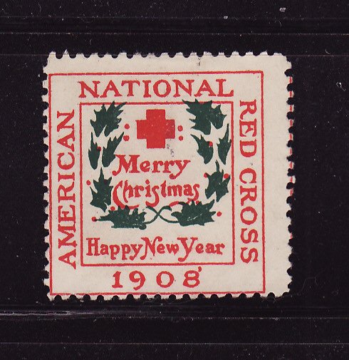 8-1A.6, WX3a, 1908 U.S. Red Cross Christmas Seal, Type 1A