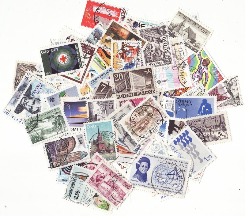 Finland Pictorials Stamp Packet, 100 different pictorial stamps from Finland