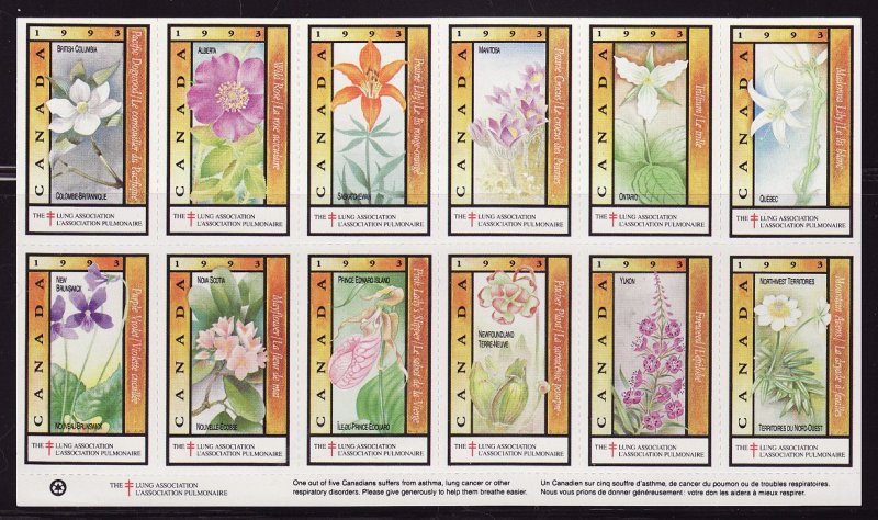  Canada 82Nx, 1993 CLA Canada Spring TB Seals Sheet