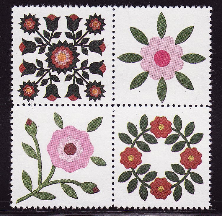 90-S7, 1990 ALA U.S. Spring Charity Seals Block