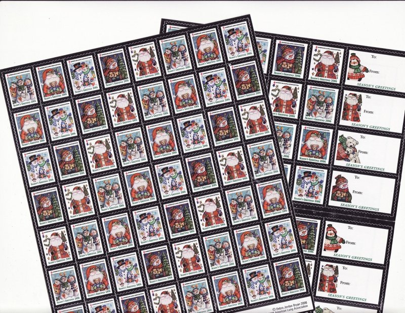   2006 ALA National Design U.S. Christmas Seals Sheet Collection