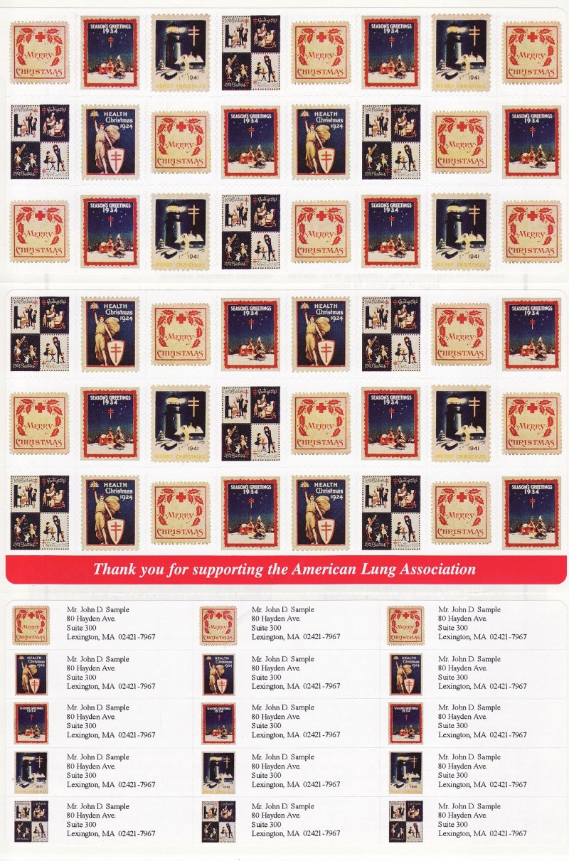 2006-T5x4, 2006 U.S. Christmas Seal Test Design Sheet with Address Labels